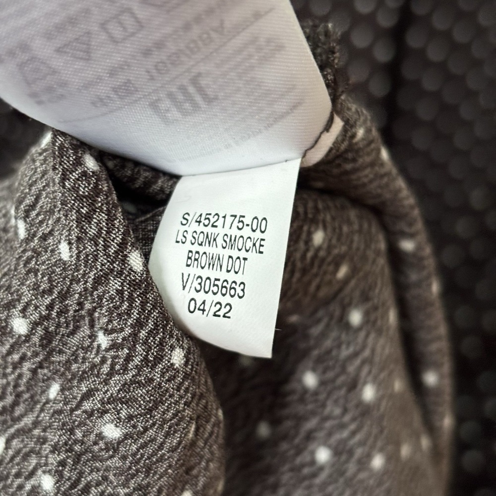 Gap Smocked Midi Dress Womens S‎ Brown Polka Dot Coquette Cottagecore - Picture 6 of 10